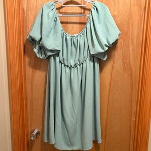 See You Monday Light Blue Midi Dress